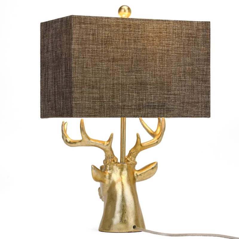 Gold Leaf Reindeer Table Lamp