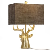 Gold Leaf Reindeer Table Lamp