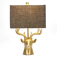 Gold Leaf Reindeer Table Lamp