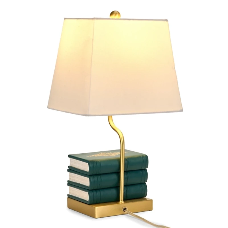 Green Book Stack Table Lamp