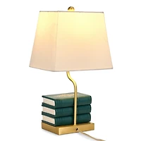 Green Book Stack Table Lamp