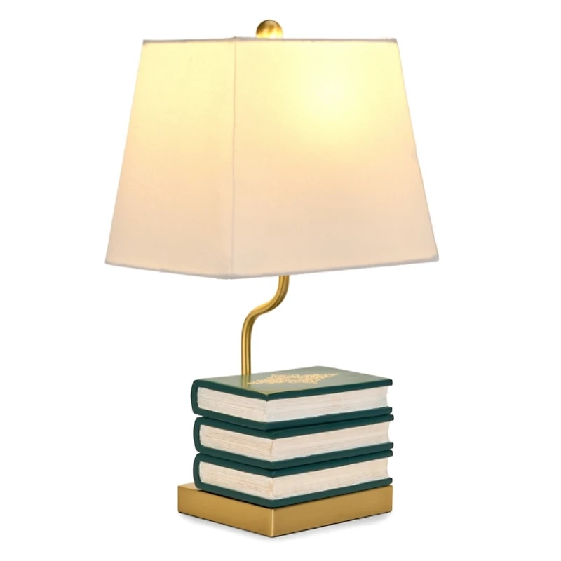 Green Book Stack Table Lamp