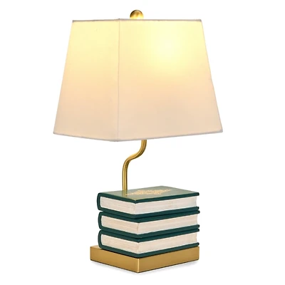 Green Book Stack Table Lamp