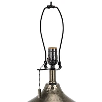 Silver Hammered Metal Table Lamp