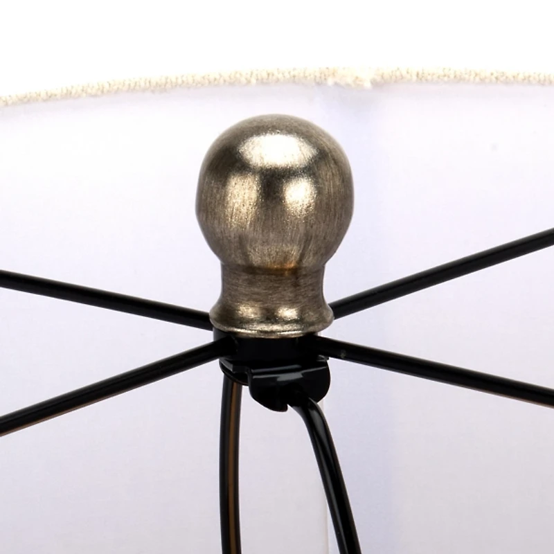 Silver Hammered Metal Table Lamp