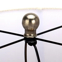 Silver Hammered Metal Table Lamp