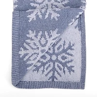 Blue Jacquard Snowflake Kitchen Towels, Set of 2