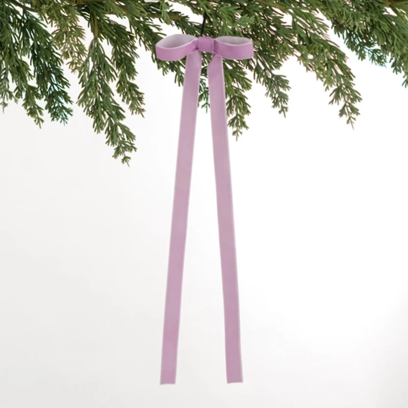 Purple Ribbon Bow 18-pc. Ornament Set