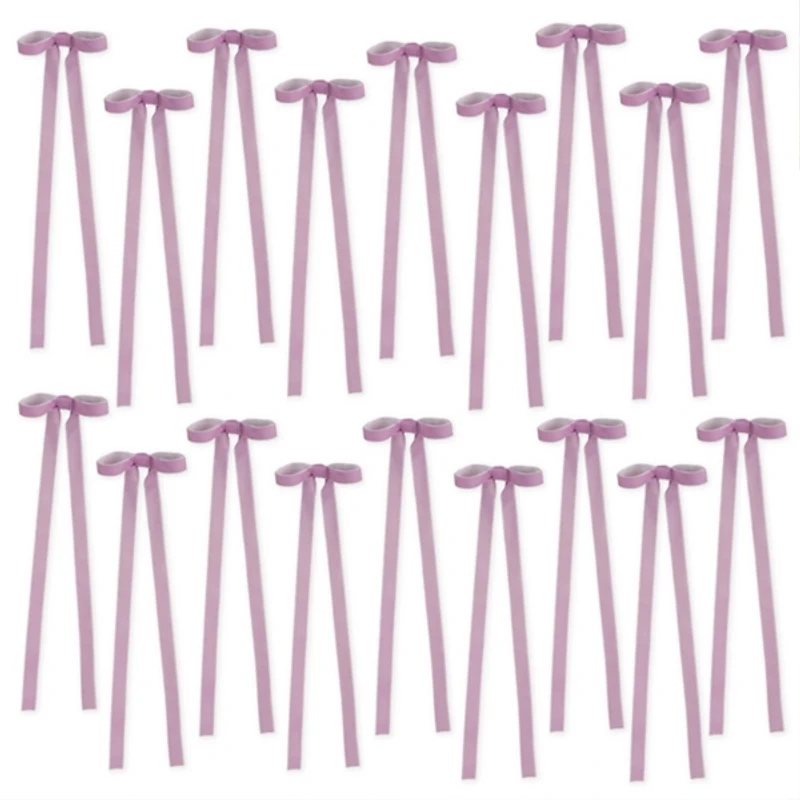 Purple Ribbon Bow 18-pc. Ornament Set