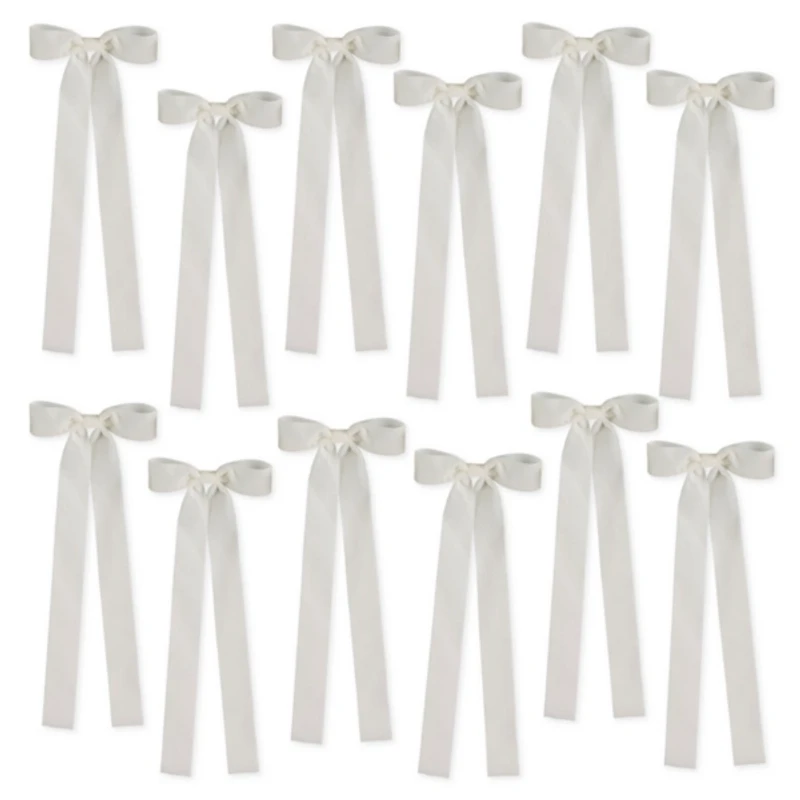 Cream Ribbon Bow 12-pc. Ornament Set