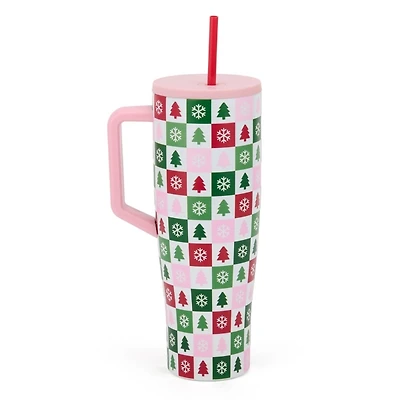 Checkered Christmas 40 oz Tumbler