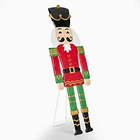 Holly Nutcracker Metal Outdoor Porch Easel