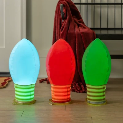 LED Inflatable Light Bulbs, Set of 3