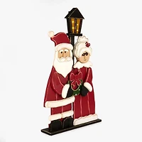 LED Holly Mr. and Mrs. Claus Porch Statue