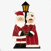 LED Holly Mr. and Mrs. Claus Porch Statue
