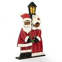 LED Jolly Mr. and Mrs. Claus Porch Statue