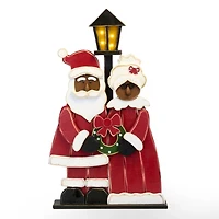 LED Jolly Mr. and Mrs. Claus Porch Statue