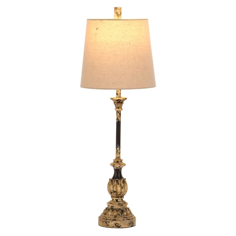 Hazel Distressed Cream Resin Buffet Lamp