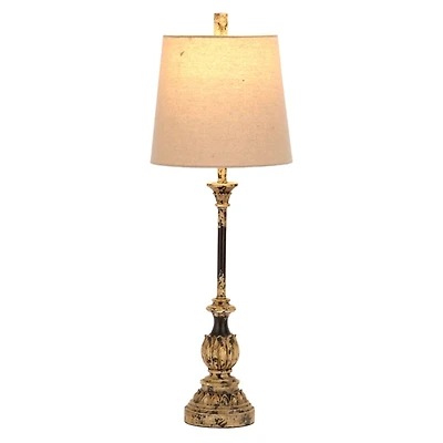 Hazel Distressed Cream Resin Buffet Lamp