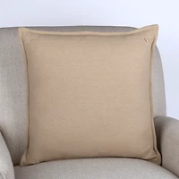 Taupe Cotton Puffer Pillow