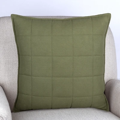 Sage Cotton Puffer Pillow