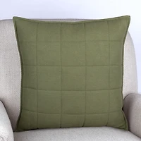 Sage Cotton Puffer Pillow