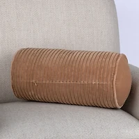 Taupe Velvet Bolster Pillow