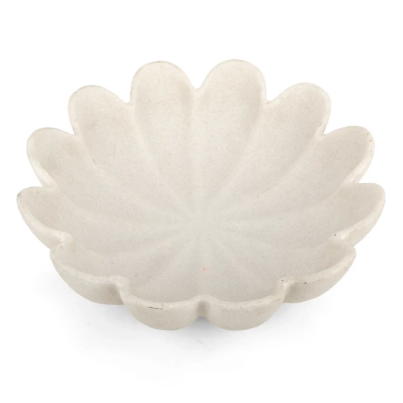 Faux Marble Petal Decorative Bowl