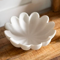 Faux Marble Petal Decorative Bowl
