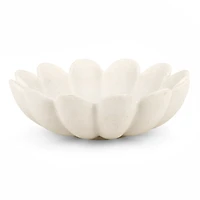 Faux Marble Petal Decorative Bowl