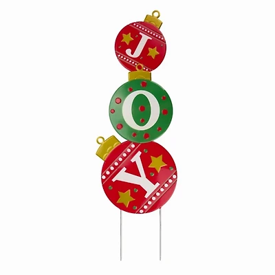Metal Joy Ornament Garden Stake