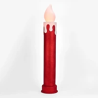 LED Red Glitter Blow Mold Outdoor Candle, 36 in.