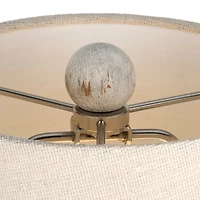 Natural Whitewash Ribbed Buffet Lamp