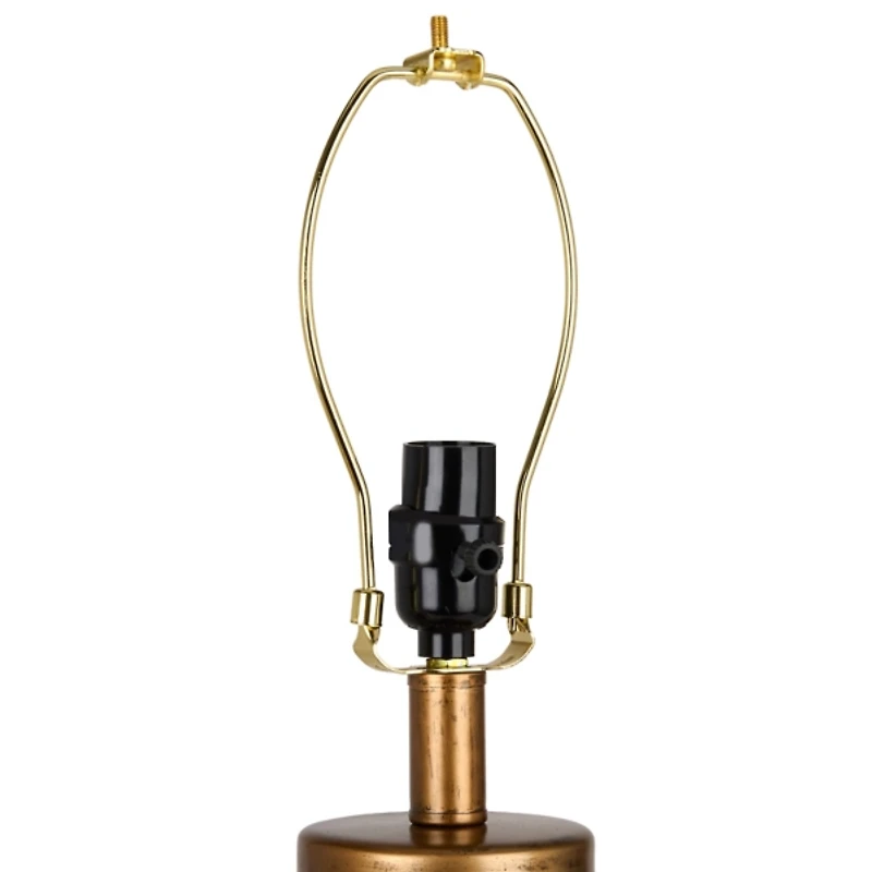 Bronze Resin Cylinder Table Lamp