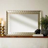 Polished Champagne Profile Wall Mirror, 30x42