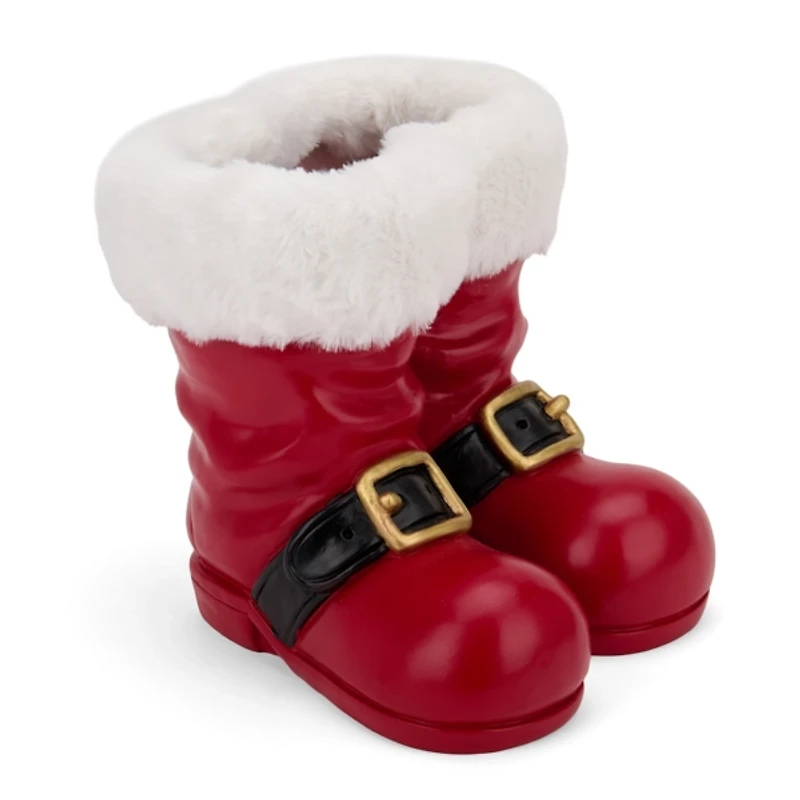Red Santa Boots Statue