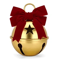 Gold Metal Bell with Velvet Bow