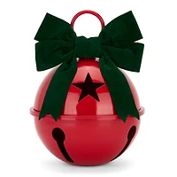 Red Metal Bell with Velvet Bow