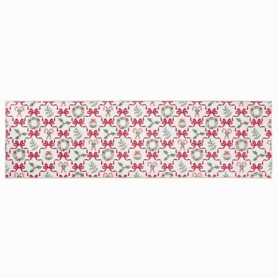 Christmas Bow Washable Runner, 2x7