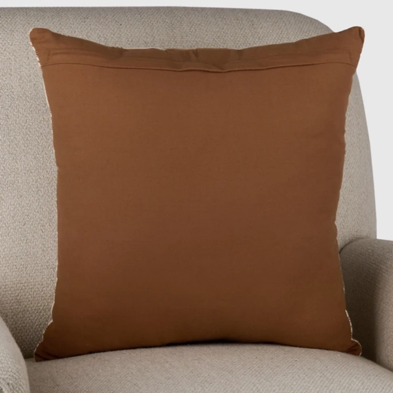 Brown Plaid Velvet Cross Pillow