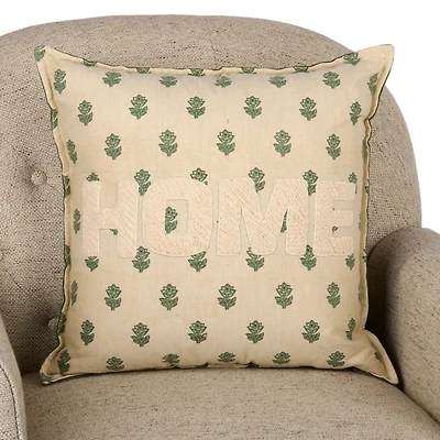 Home Sage Floral Pillow