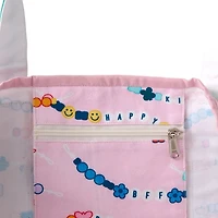 Sequin Friendship Bracelet Canvas Tote