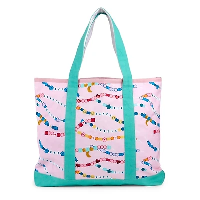 Sequin Friendship Bracelet Canvas Tote