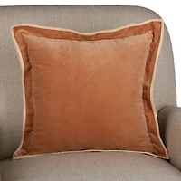 Blush Velvet Double Flange Pillow