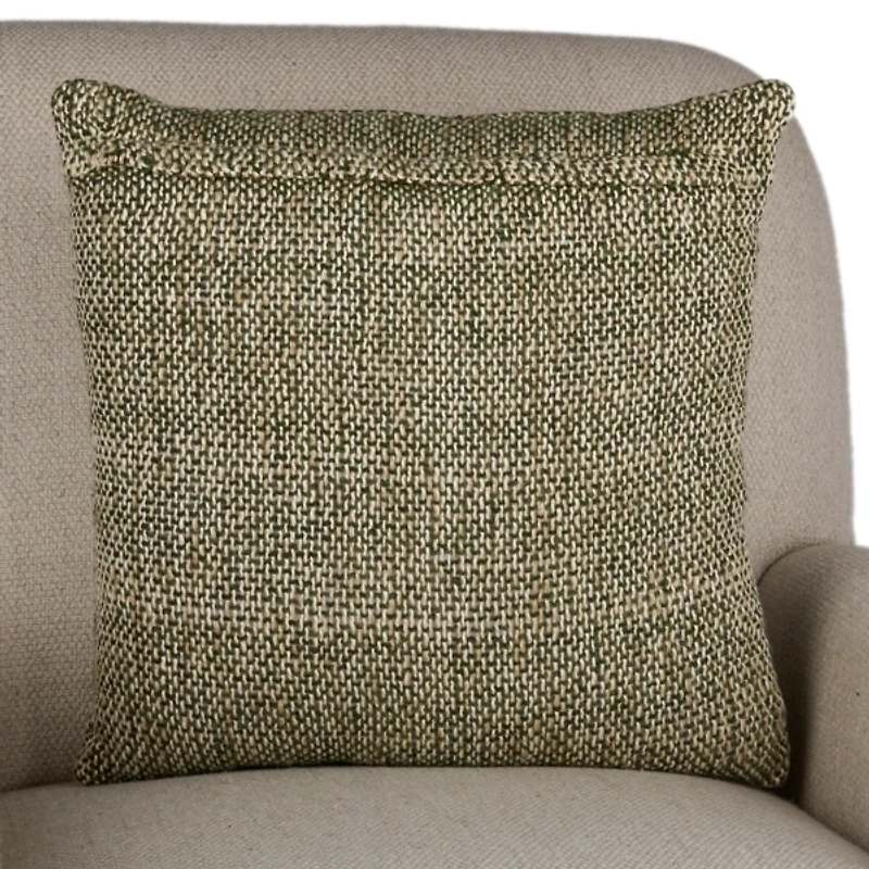 Green Wool Loose Knit Pillow