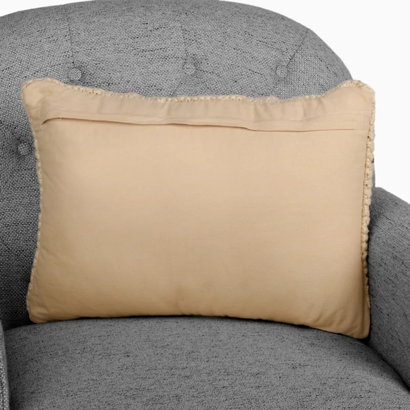 Tan Chunky Knit Lumbar Pillow