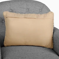 Tan Chunky Knit Lumbar Pillow