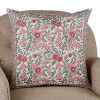 Blush Stella Floral Print Pillow