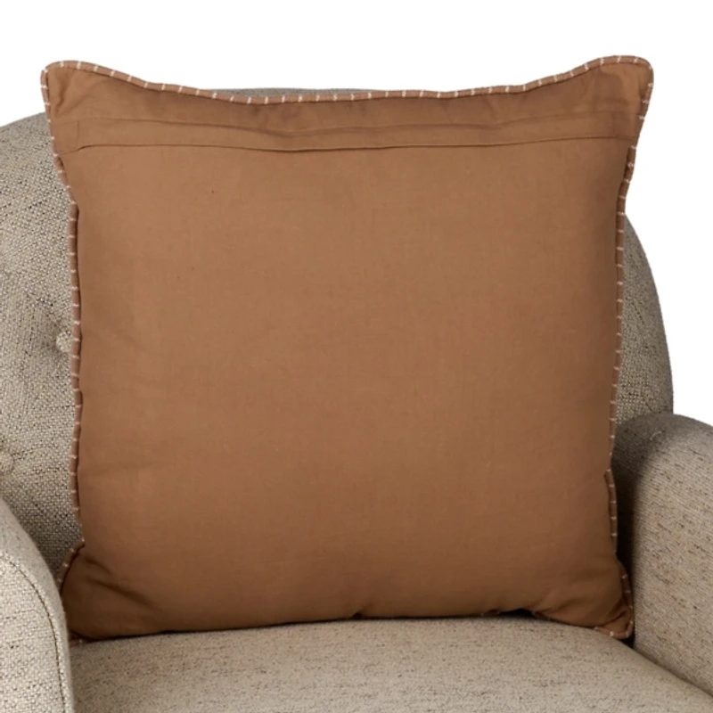 Taupe Pinstripe Throw Pillow