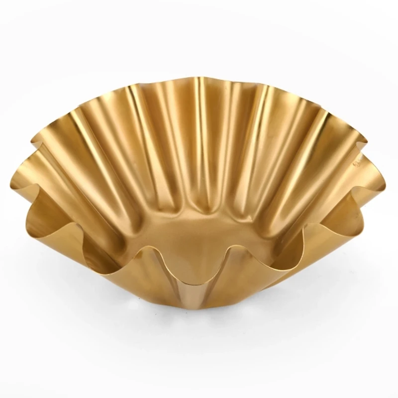 Gold Ruffle Decorative Bowl